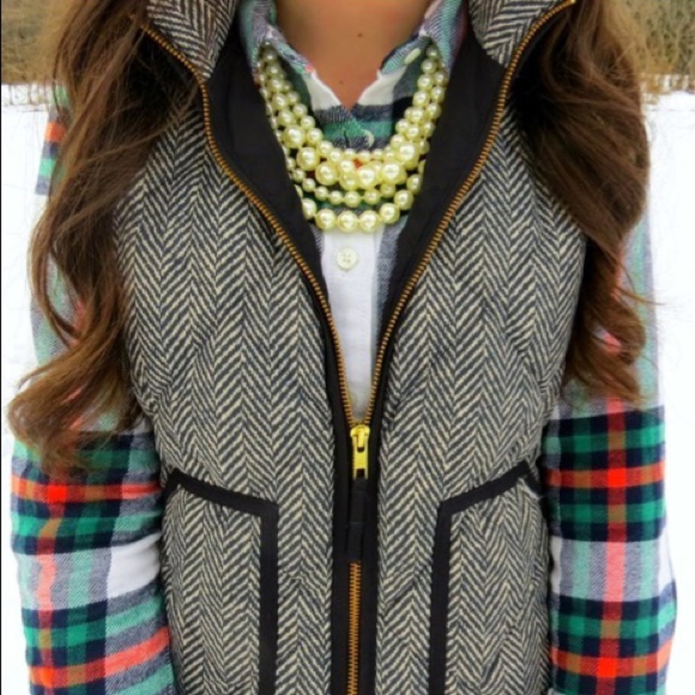 J. Crew Herringbone Excursion Vest - image 3
